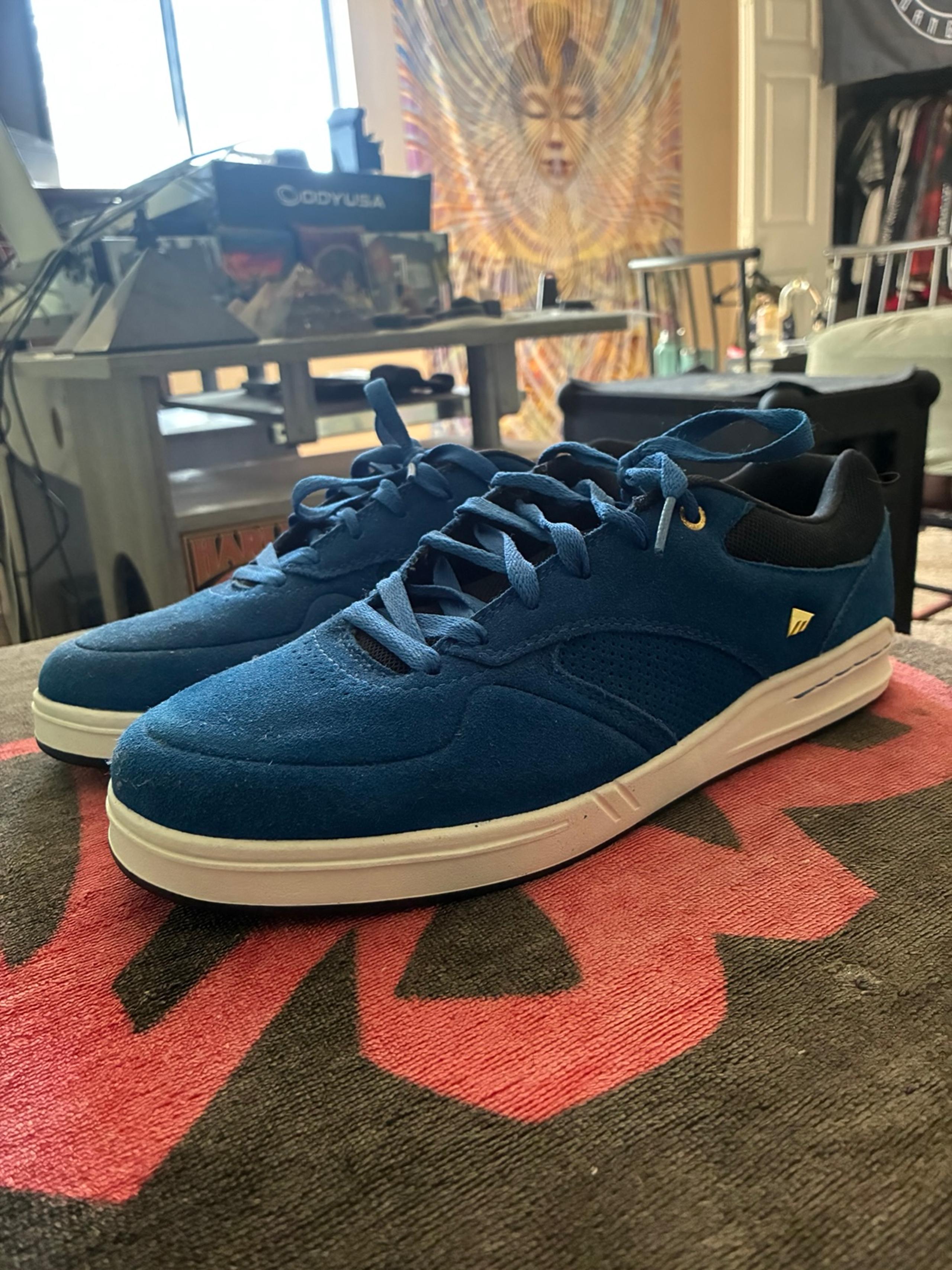 Emerica The Heritic Navy Blue Gold size 10.5