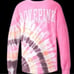 Victorias Secret Pink Varsity Sweatshirt Oversized pullover Pink Tie dye Medium