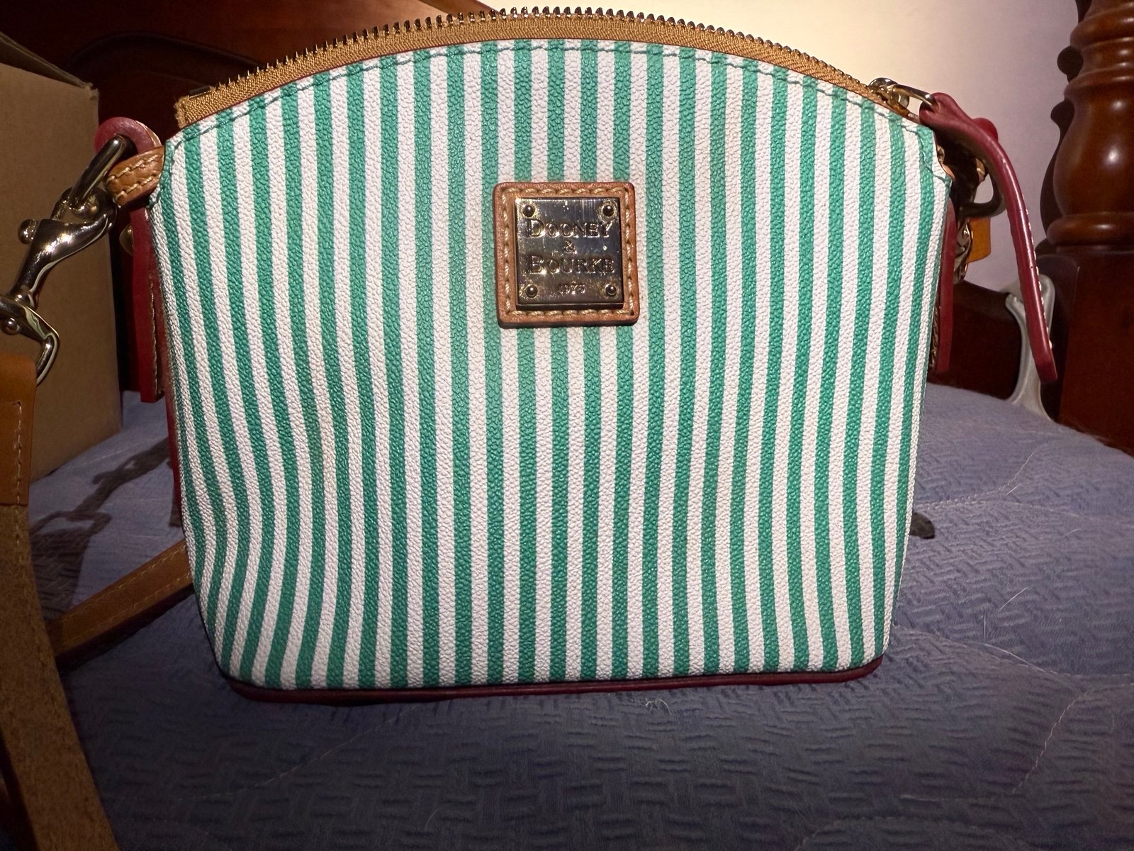 Dooney & Bourke Seaview mini domed crossbody, Sea Foam color.