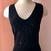 Ideology Beaded Sequin V-Neck Racerback Knit Sweater Top Blouse