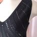 Ideology Beaded Sequin V-Neck Racerback Knit Sweater Top Blouse