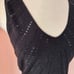 Ideology Beaded Sequin V-Neck Racerback Knit Sweater Top Blouse