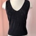 Ideology Beaded Sequin V-Neck Racerback Knit Sweater Top Blouse