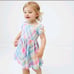Little Sleepies PINK PASTEL PLAID Puff Sleeve Smocked Dress 0-3 Months NIB