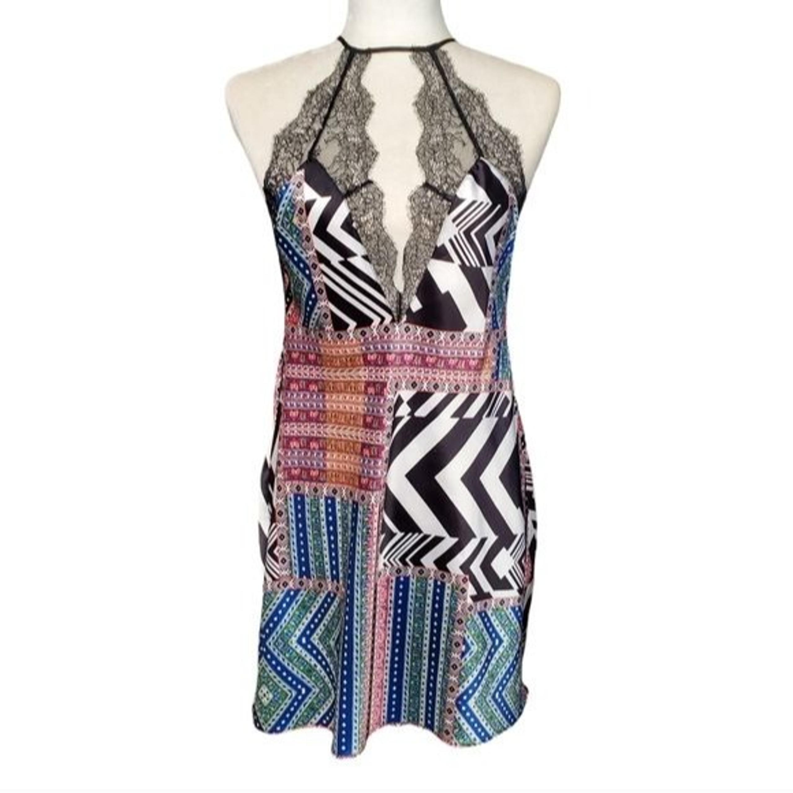 Victoria's Secret Babydoll Womens Size Small Multi Geo Pattern Adjustable Straps