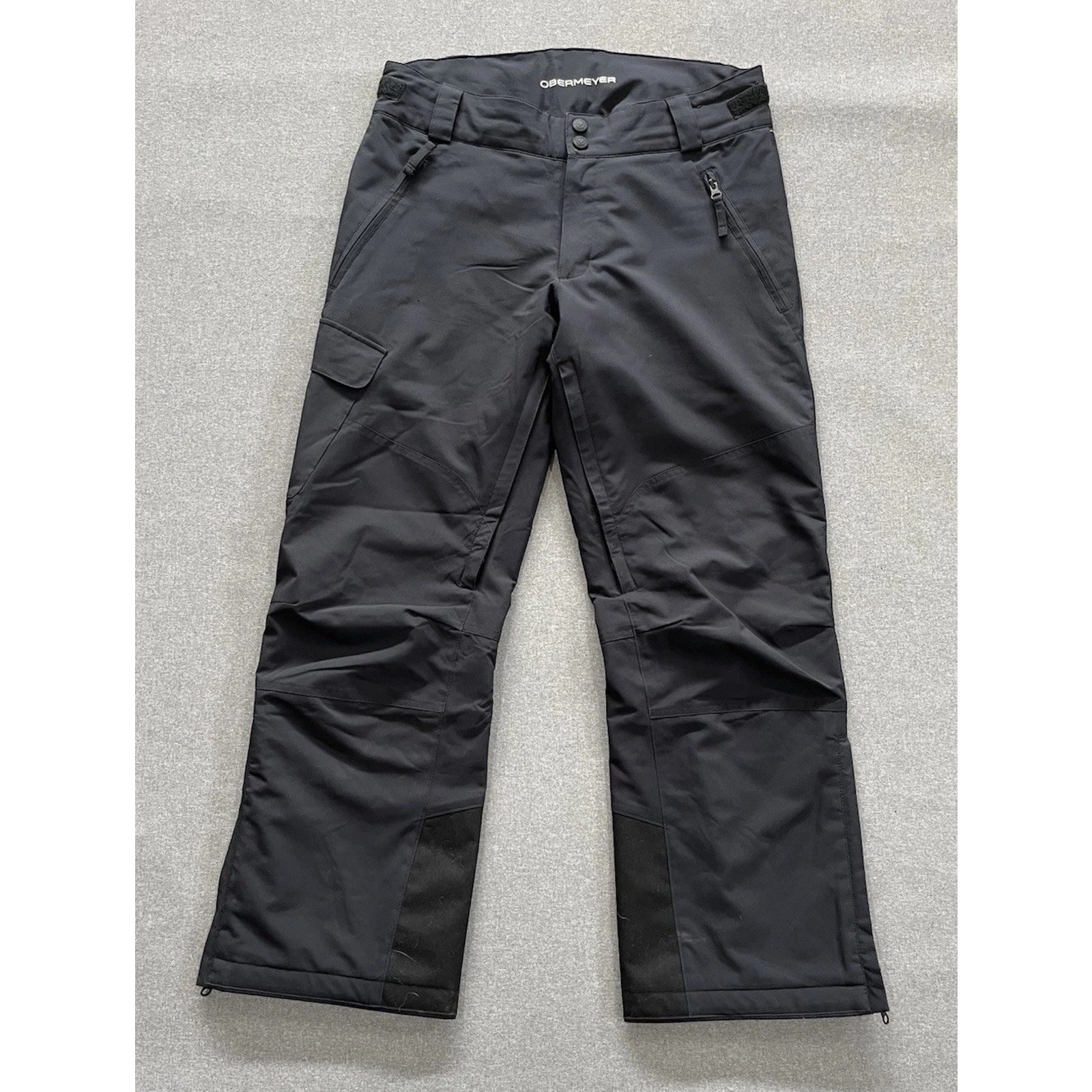 Obermeyer Snow Ski Pants Men Medium Black Insulated Waterproof Cargo Pocket