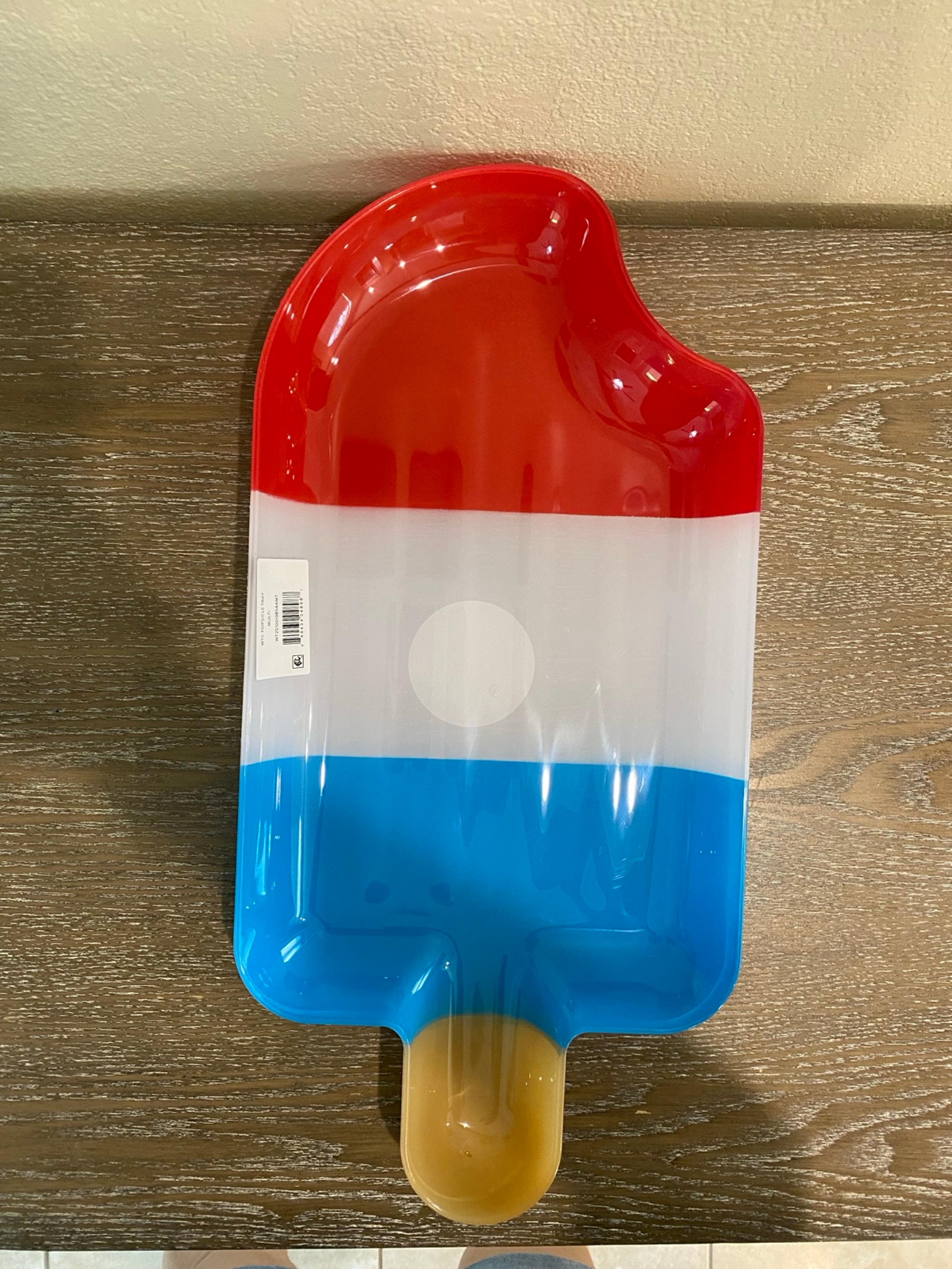 New bombpop food tray, red, white, blue