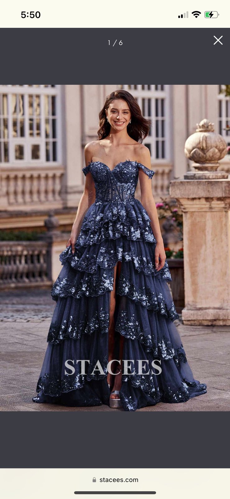 Navy maxi dress