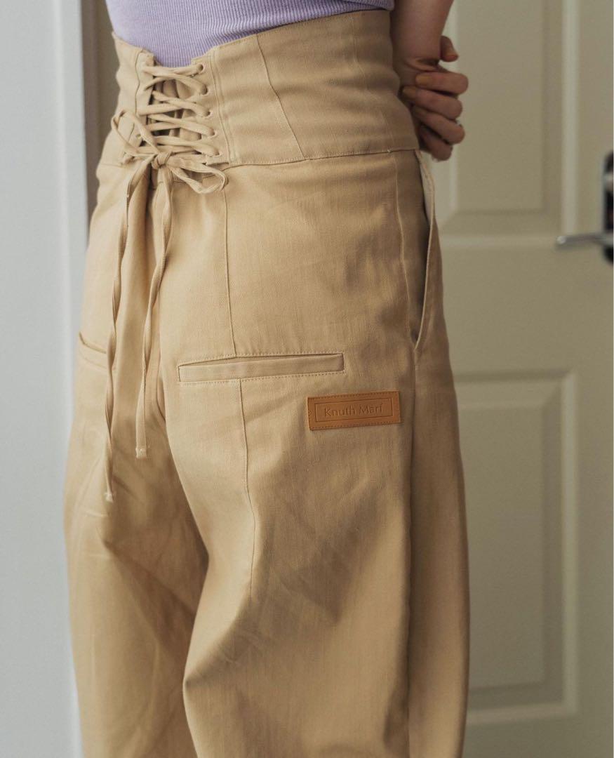 New】Knuth marf high waist lace-up pants