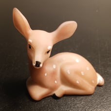 Vintage Fenton Glass Natural Deer Figurine M. Wagner (Marilyn) Fawn