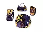4Pc Lot Vera Bradley Baroque Wallet-Sm Change Purse-Wristlet- Lined Cosmetic Bag