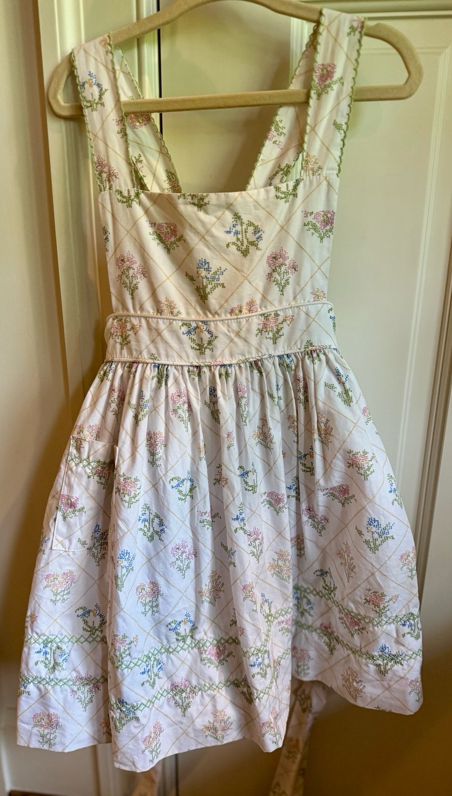Alice Kathleen girls sleeveless pinafore cross back dress sz 5