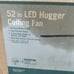 HUGGER 52” LED Ceiling Fan & Light Brushed Nickel, Opal Frosted Shade, Beige NIB