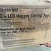 HUGGER 52” LED Ceiling Fan & Light Brushed Nickel, Opal Frosted Shade, Beige NIB