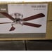 HUGGER 52” LED Ceiling Fan & Light Brushed Nickel, Opal Frosted Shade, Beige NIB