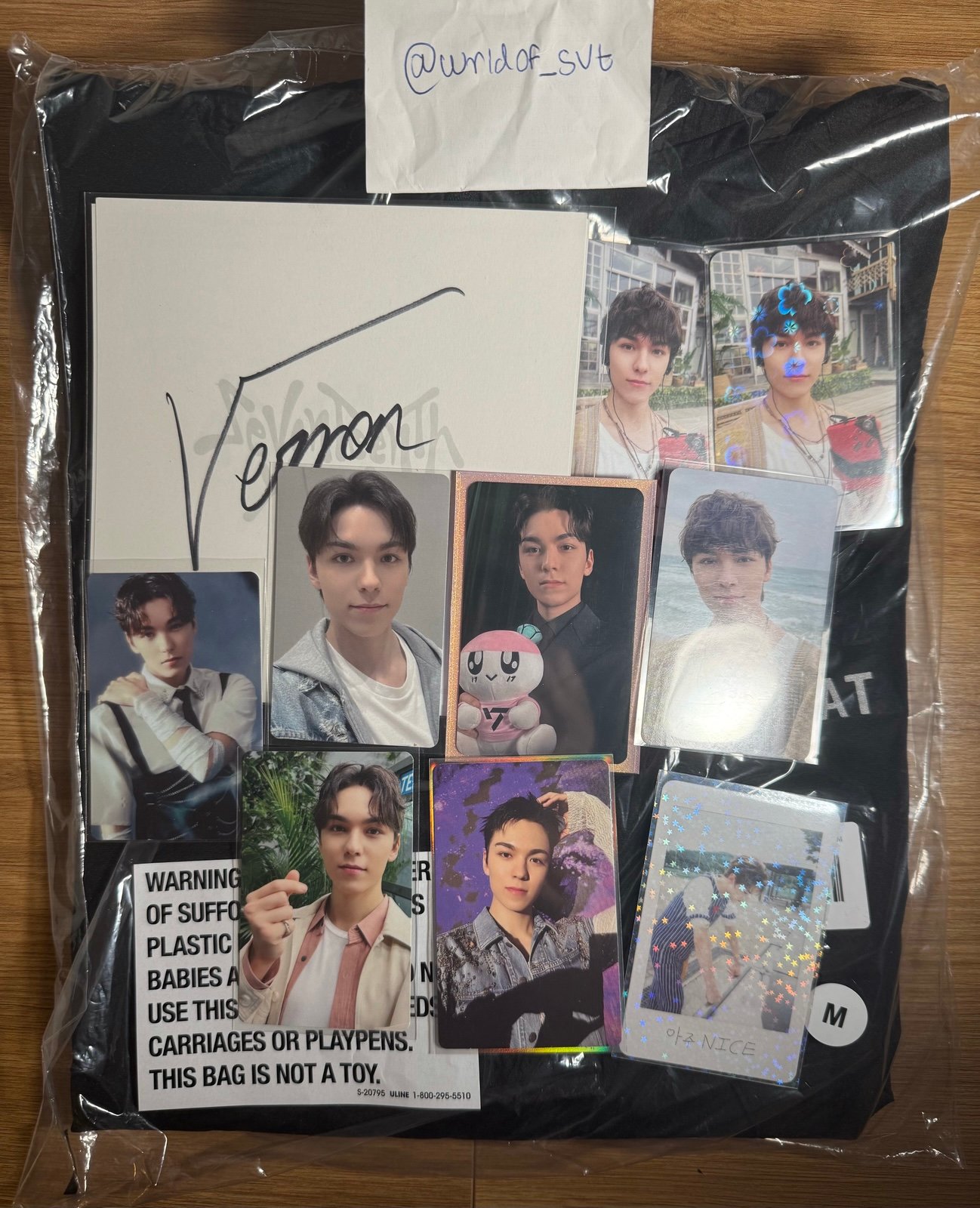 Seventeen Vernon Photocard pc set Carat World CDMX. NO WINDBREAKER