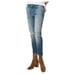 J Brand Blue Angeles Distressed Johnny Mid-Rise Boyfit Denim Jeans Size 31