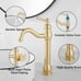 Bathroom Faucet GGStudy 360° Swivel Single-Handle One Hole Bathroom Vessel Sink