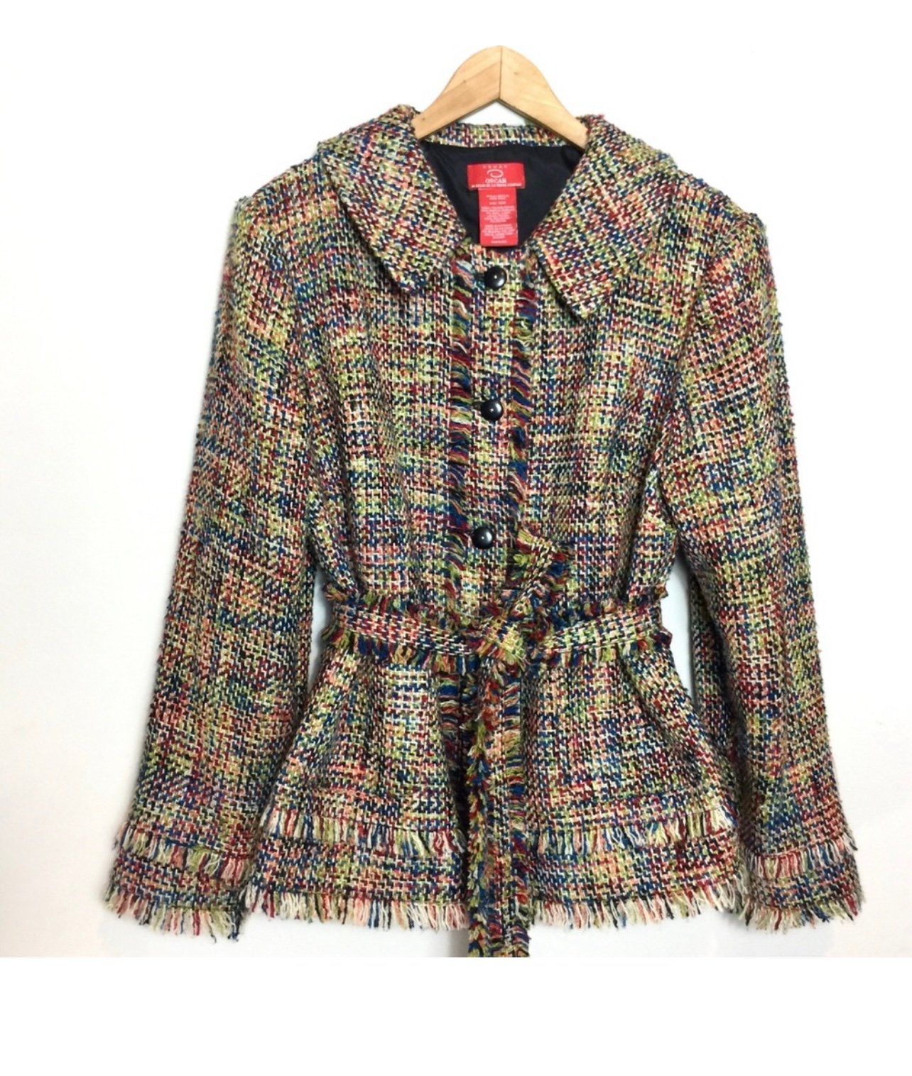 Oscar De La Renta Estilo Tweed Skirt Suit Set Size 10