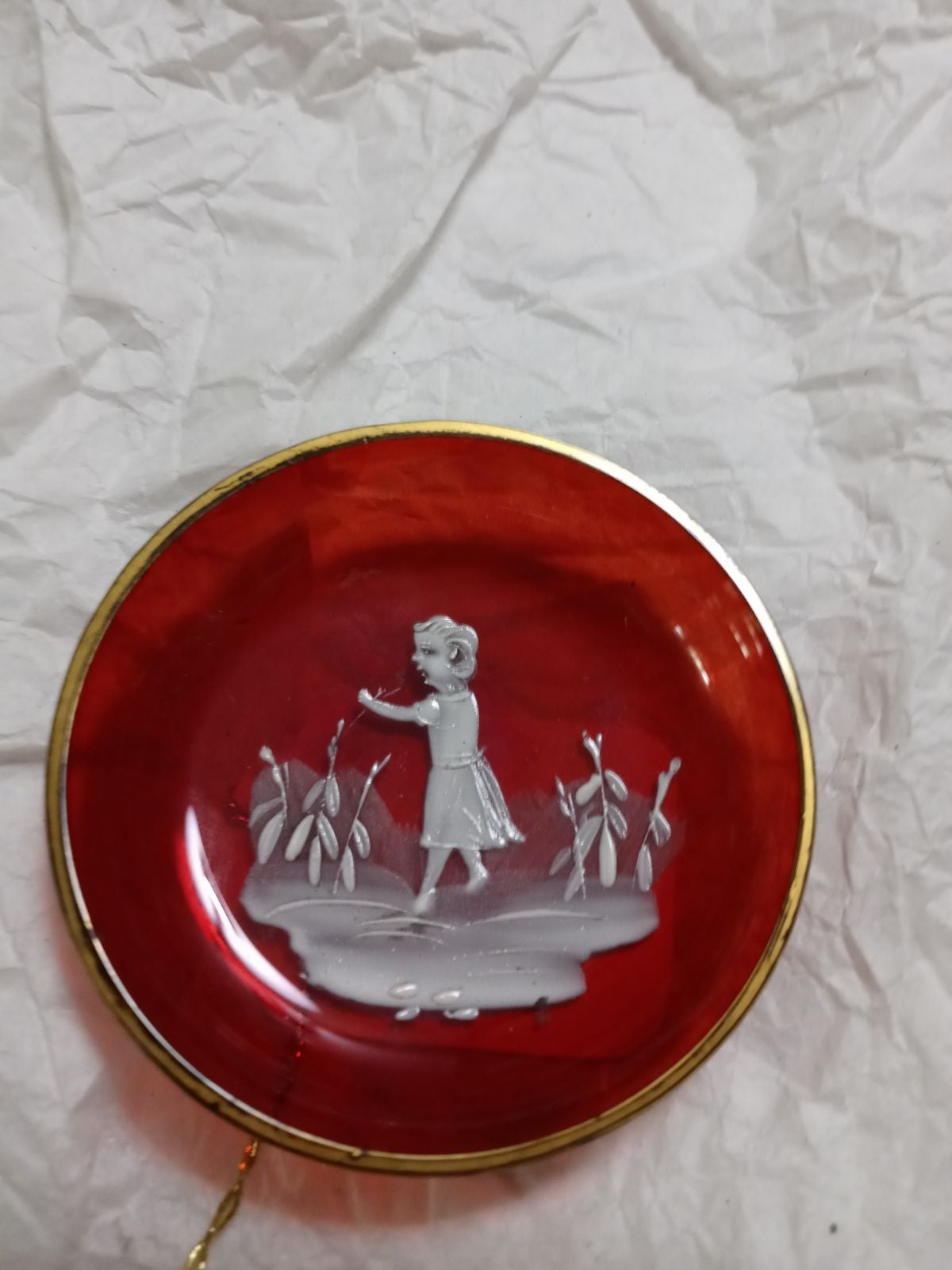 Mary Gregory Small Art Plate