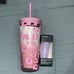 Starbucks cheetah glass tumbler set