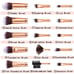 celebrity 15PCs New Marble Makeup Brush Set