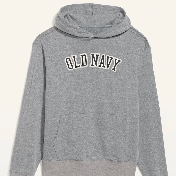 NWT OLD NAVY Logo-Graphic Pullover Hoodie Color: Vintage Heather Gray SIZE MEDIU