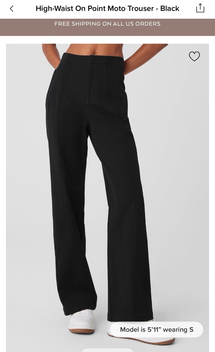 Alo yoga high waist on point moto trouser
