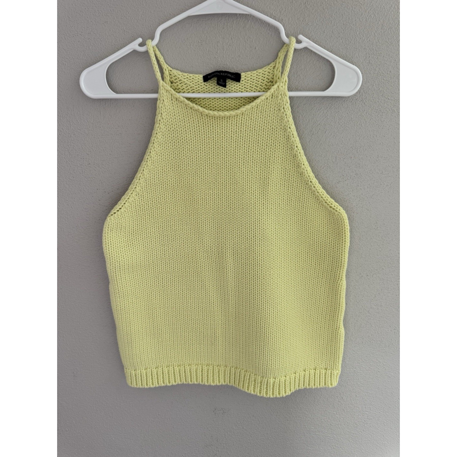 Banana Republic Small sweater knit tank top shirt summer preppy beach