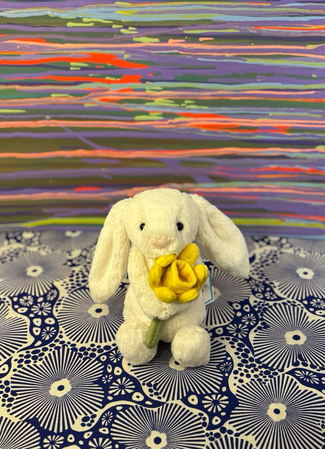 NWT Jellycat Bashful Bunny With Daffodil! Retired! Fast Shipping!*