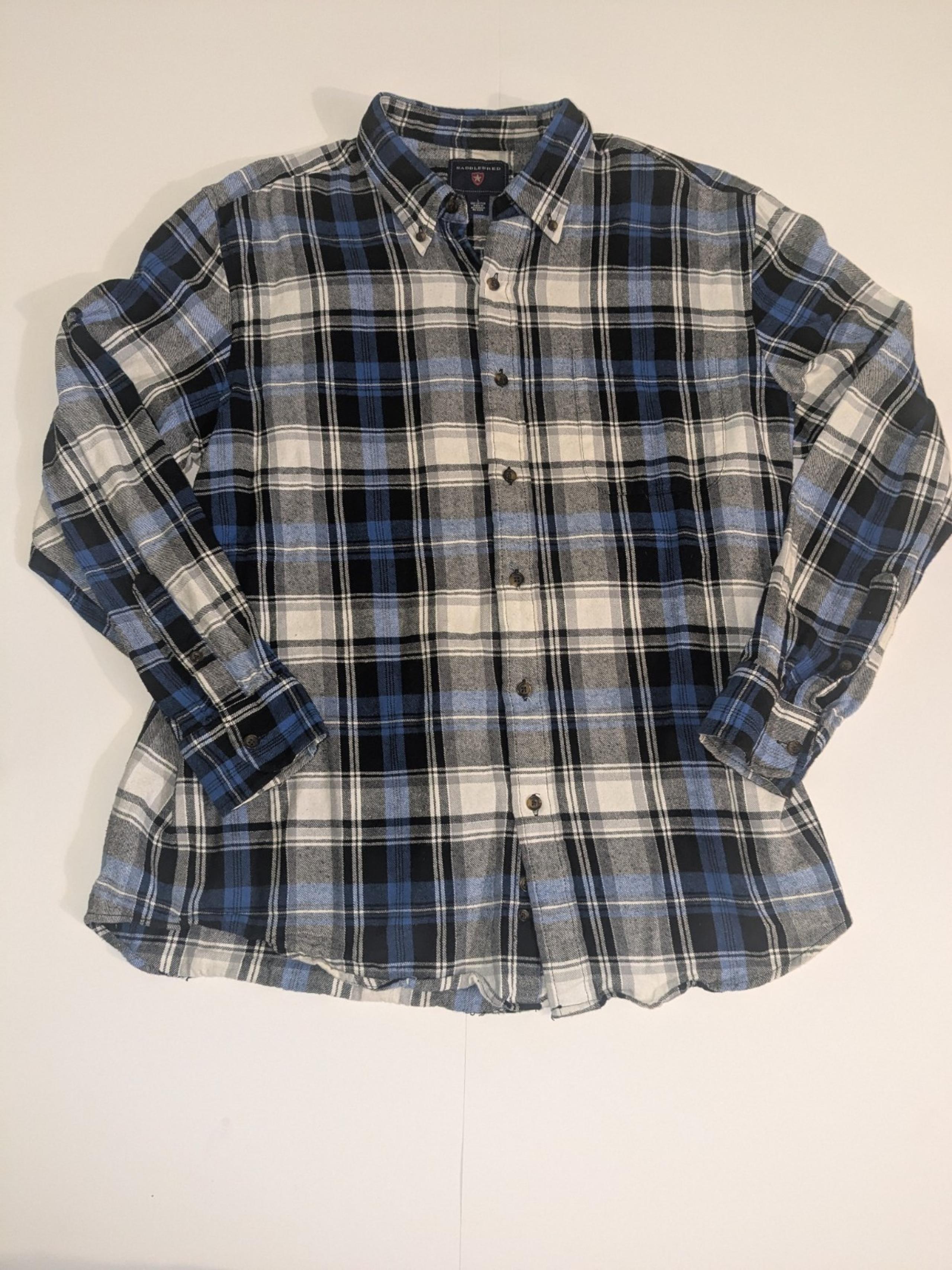 Saddlebred plaid long sleeve button up shirt Men's large