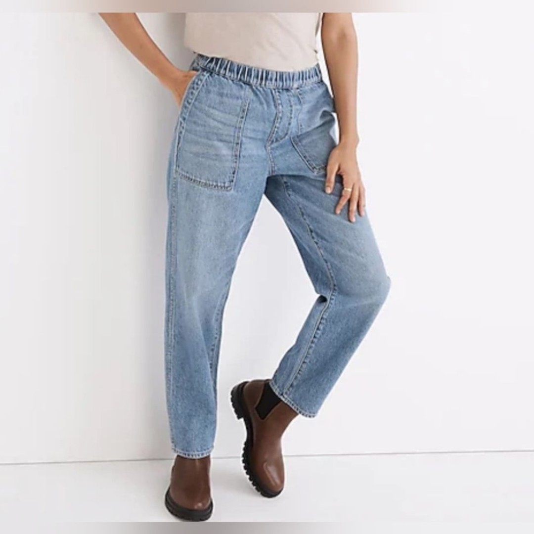 Madewell Pull On Jeans Jogger Sweats Inspired Denim Pants Size XS