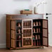 Large Wooden Shoe Cabinet Storage Cupboard Unit Shoe Rack Housekeeping Organiser