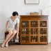 Large Wooden Shoe Cabinet Storage Cupboard Unit Shoe Rack Housekeeping Organiser