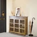 Large Wooden Shoe Cabinet Storage Cupboard Unit Shoe Rack Housekeeping Organiser