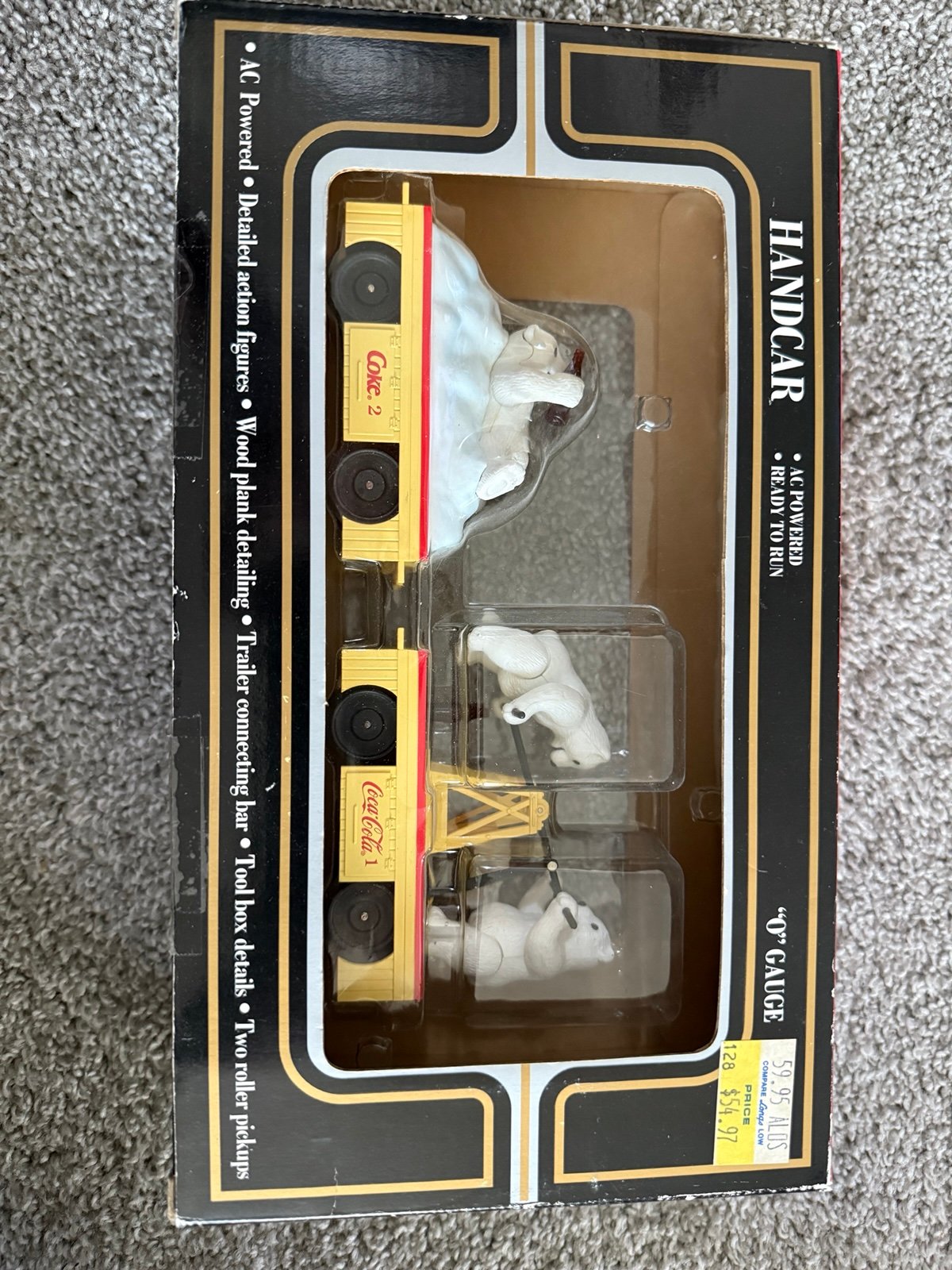 Limited Edition Coca Cola Motorized Handcar & Trailer