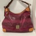 Dooney & Bourke Erica Hobo Rasberry Snakeskin Hobo Bag