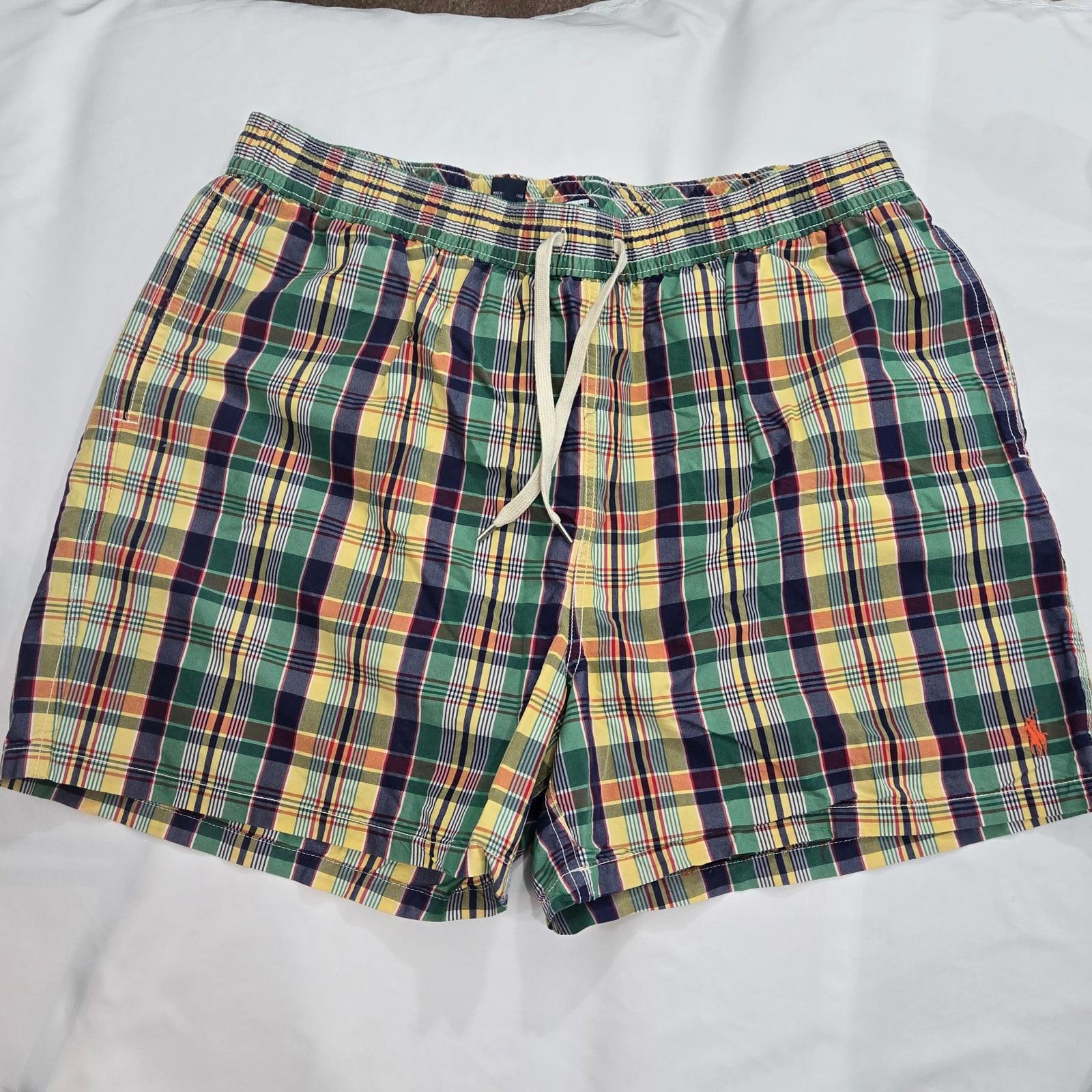 Ralph Lauren Plaid Swim Trucks Size XXL Inseam 4.5
