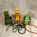 Lot 3 J'adore Wooden Animal Pull Toy Aiden Gabi Dusty alligator giraffe dinosaur