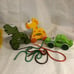 Lot 3 J'adore Wooden Animal Pull Toy Aiden Gabi Dusty alligator giraffe dinosaur