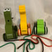 Lot 3 J'adore Wooden Animal Pull Toy Aiden Gabi Dusty alligator giraffe dinosaur