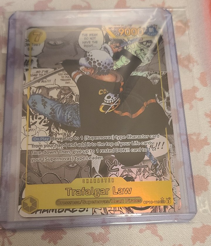 One Piece Trading Card Game Royal Blood OP10-119 SEC Trafalgar Law Manga Rare