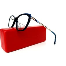 New CAROLINA HERRERA Frames Black Blue Eyeglasses Acetate VHE854K 09AG 53 16 145