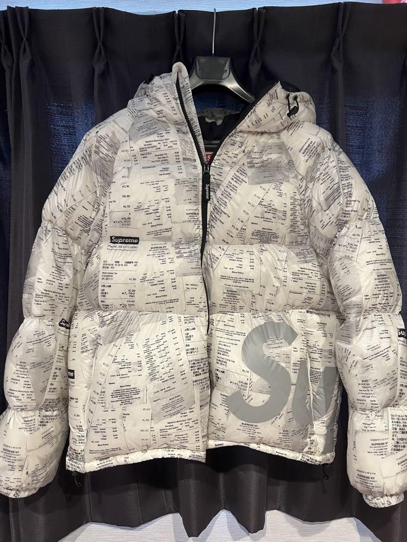 Supreme Hooded Down Jacket Receipts