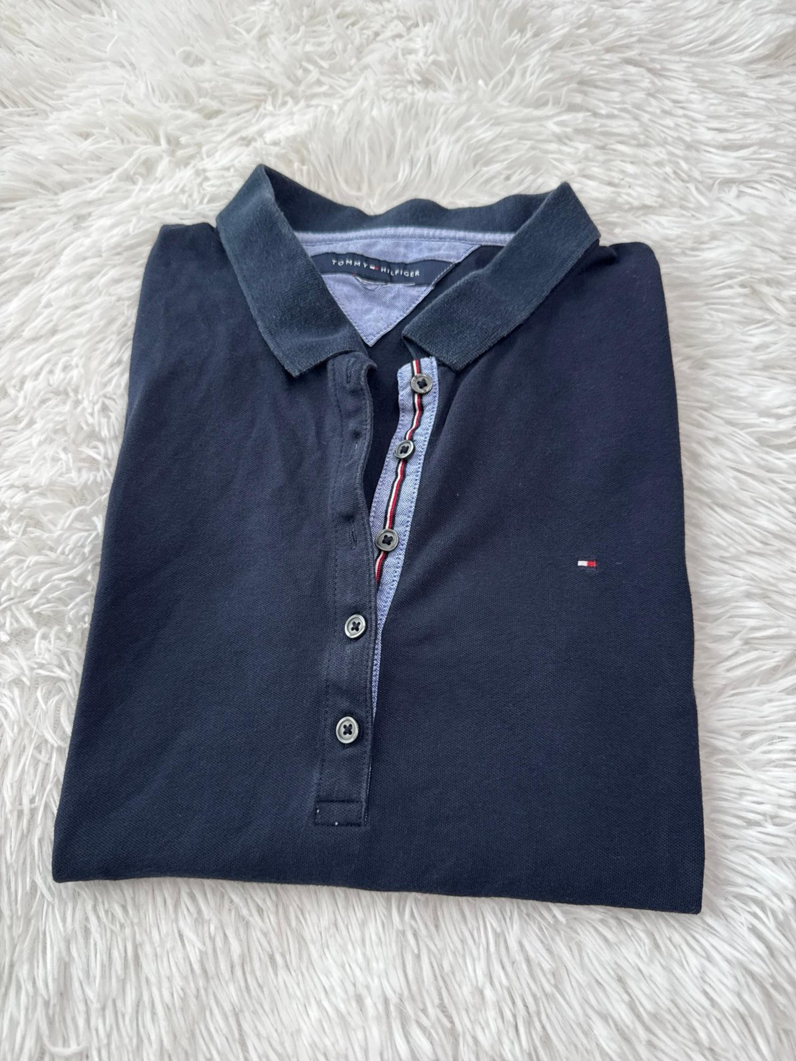 TOMMY HILFIGER Polo Shirt Women Sz M slightly used