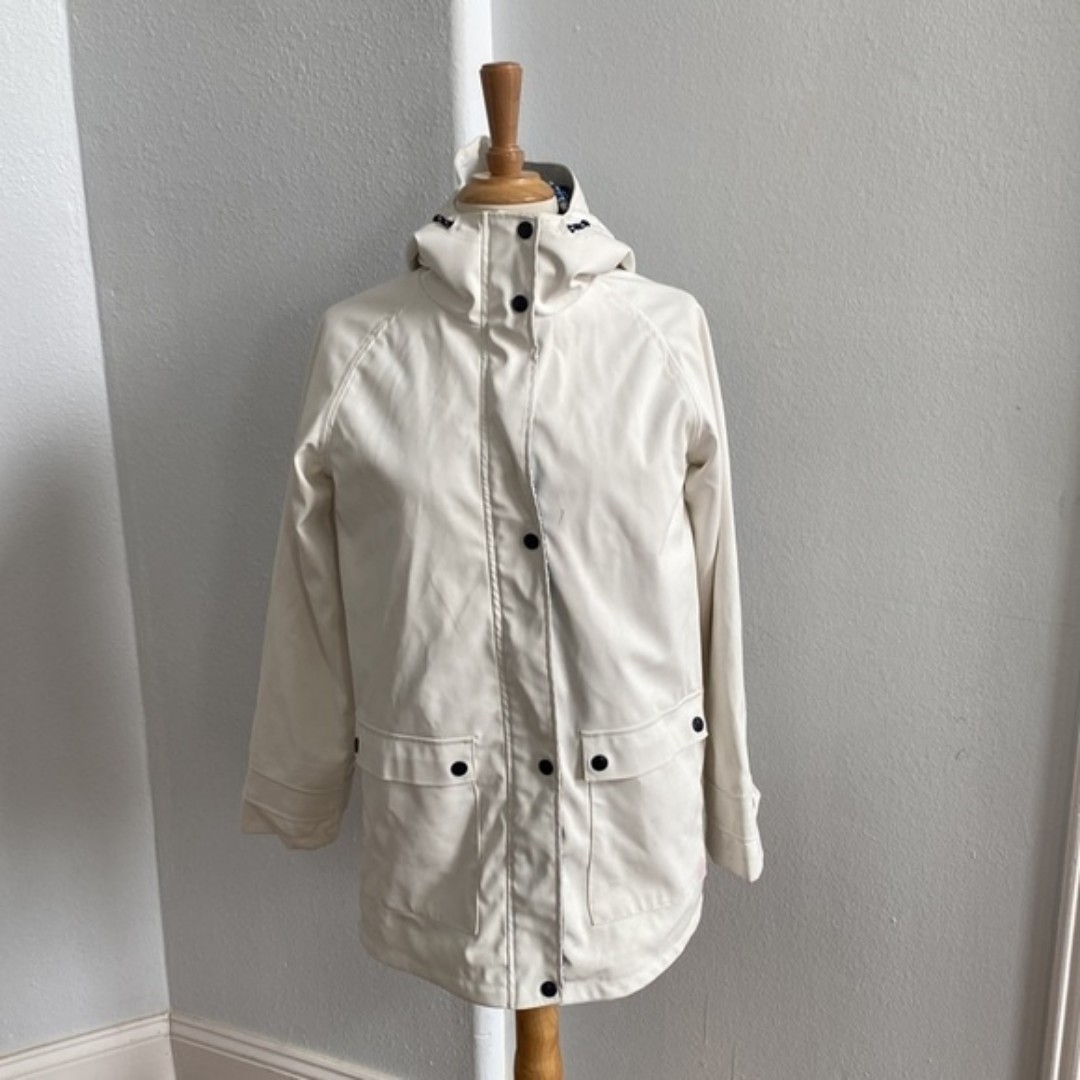 SOLOCOTE Rubber Lined Hooded Rain Youth Jacket Size 13/14