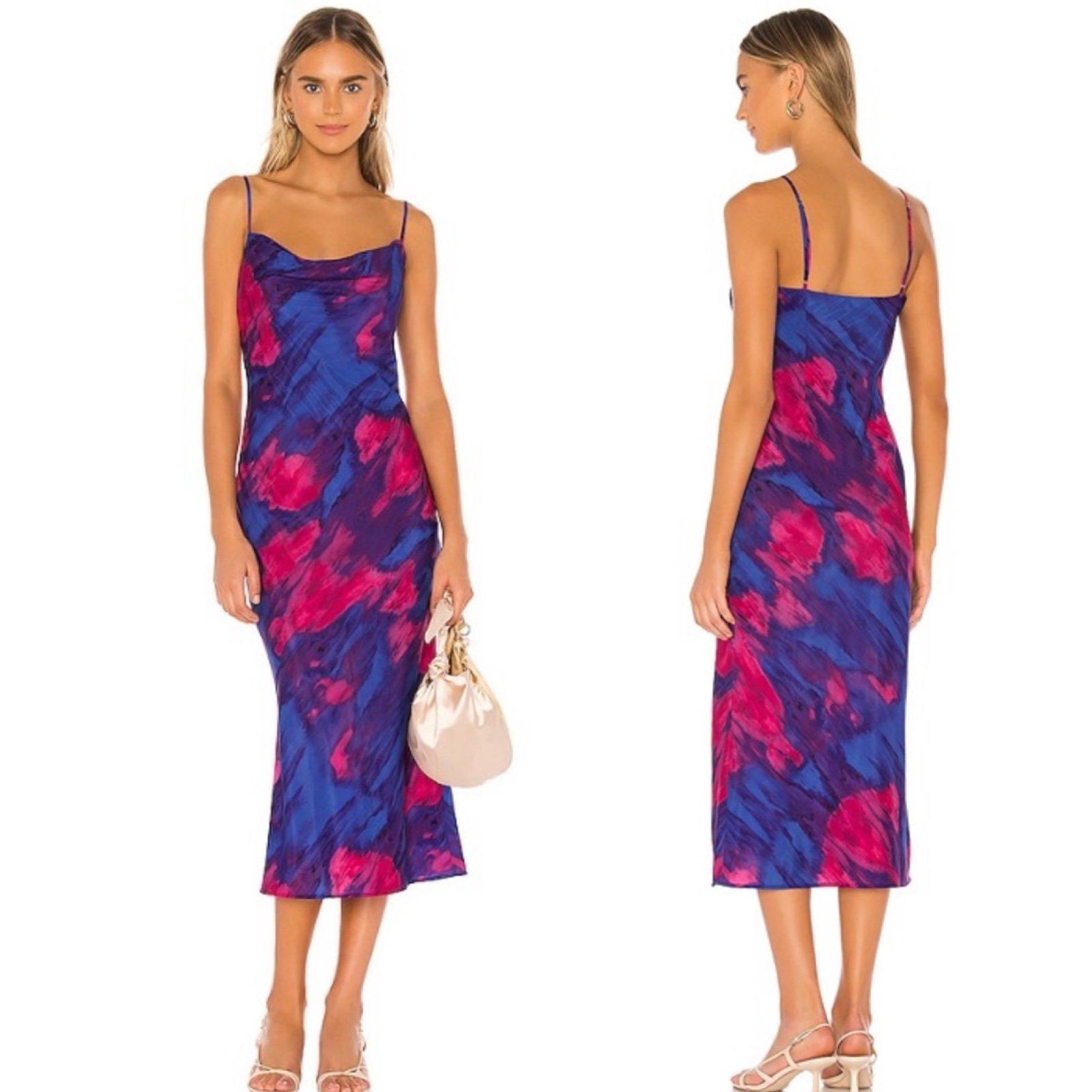 Majorelle Boston Midi Dress in Tie Dye Multi