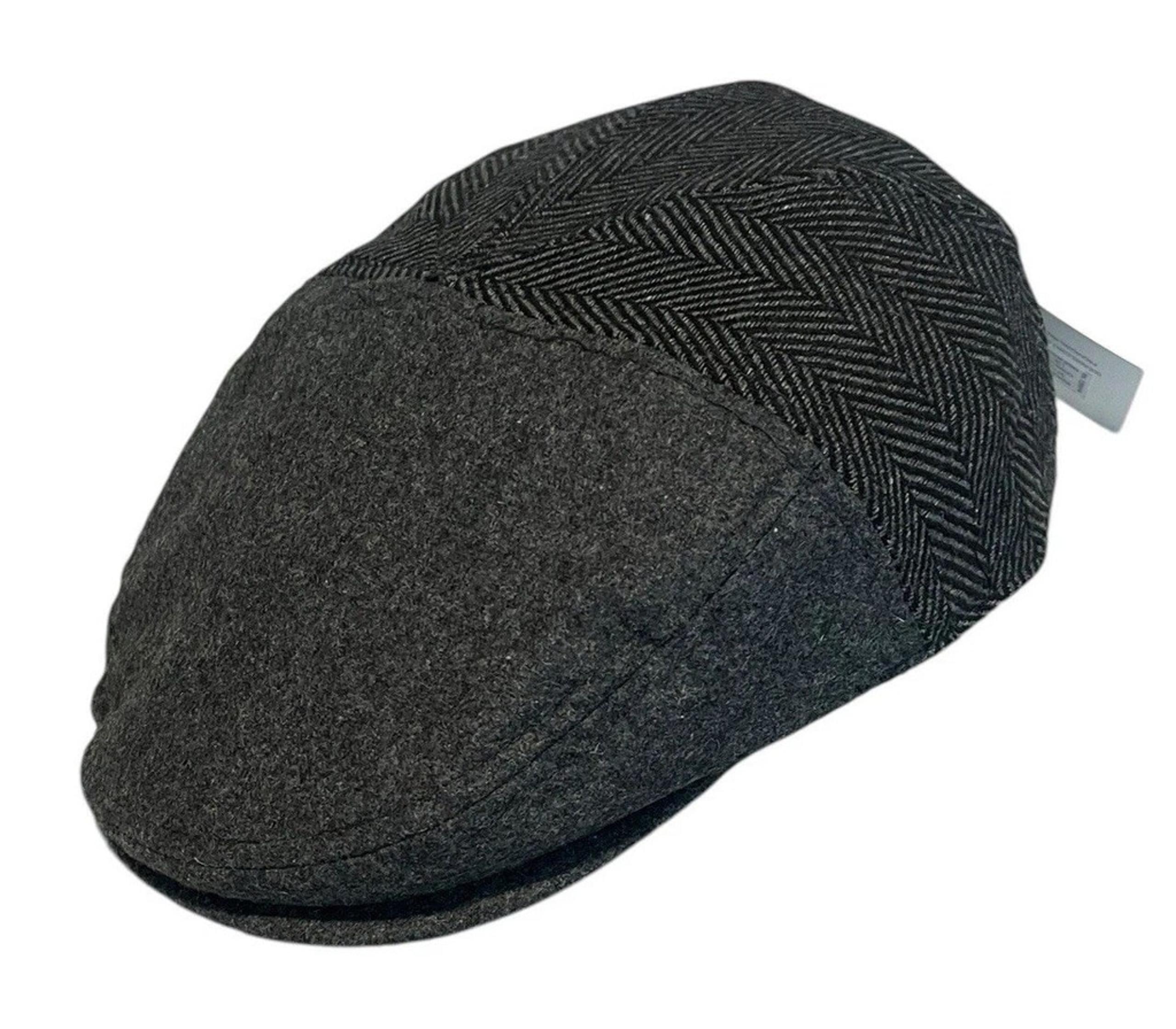 Dockers Newsboy Cabbie Hat Mens L/XL Gray Wool Blend Ear Flaps Cap $40 MSRP NWT