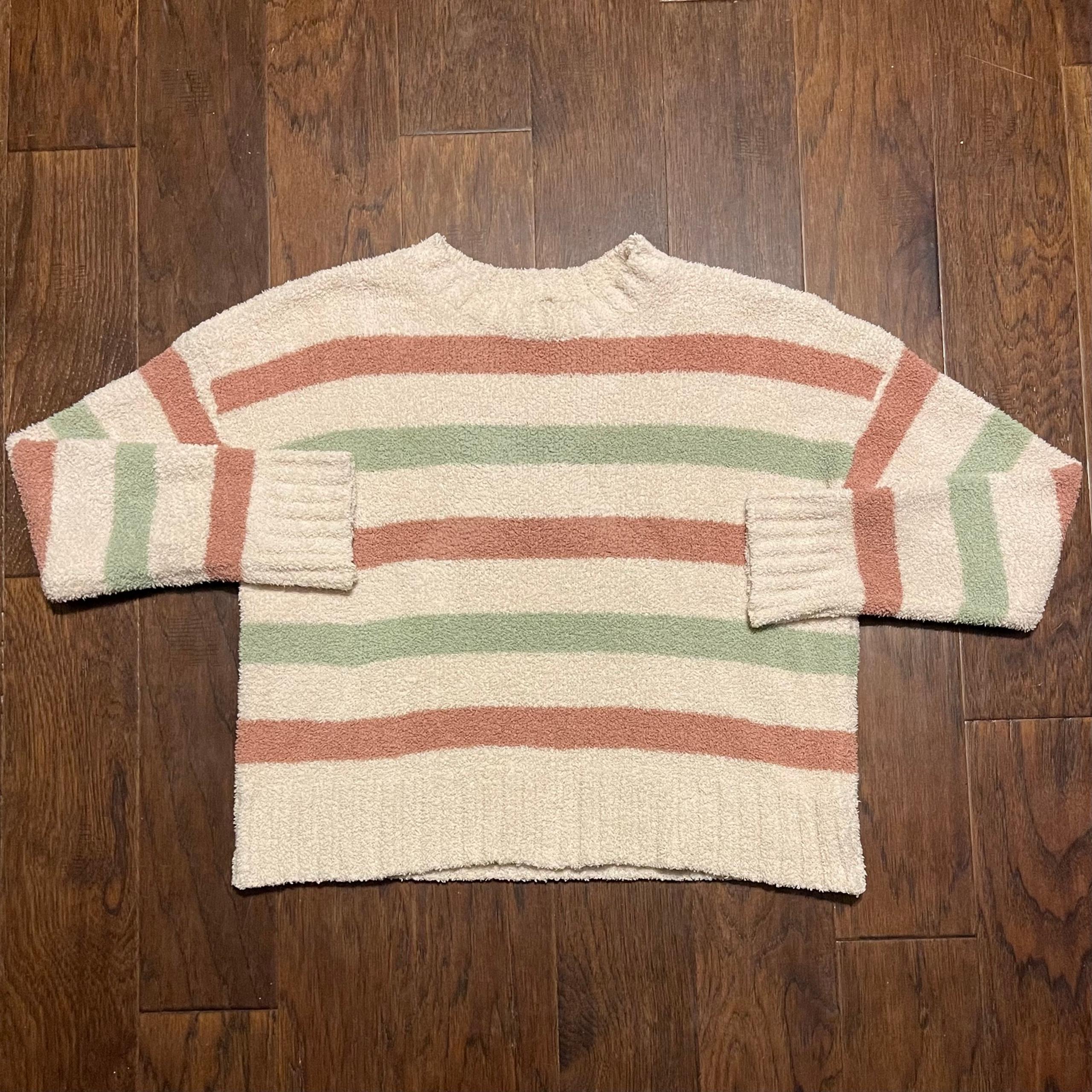 Striped Ribbed Sweater Boho