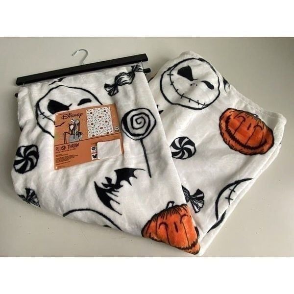 Nightmare Before Christmas Plush Throw Blanket 50X70” Jack Skellington Pumpkin